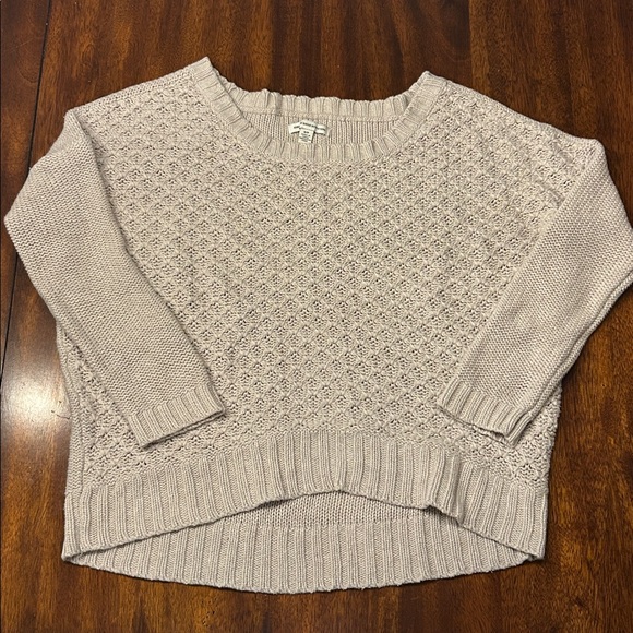 American Eagle Outfitters Taupe Knit Sweater - Size S - Picture 2 of 11